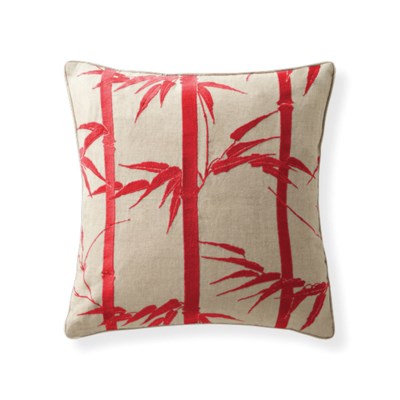 Florence Broadhurst Bamboo Hawaiian Rouge Cushion 18x18